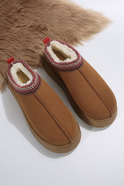 Chestnut Platform Slippers