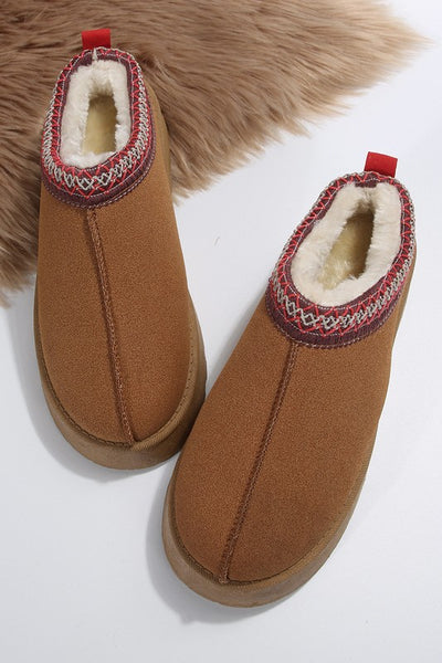 Chestnut Platform Slippers