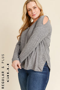 Curvy Casual Comfort Grey Tunic