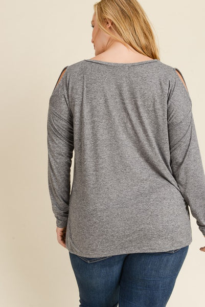 Curvy Casual Comfort Grey Tunic